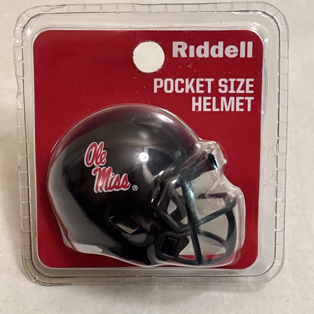 Ole Miss Rebels Riddell 2025 Pocket Size Football Helmet Clam Shell